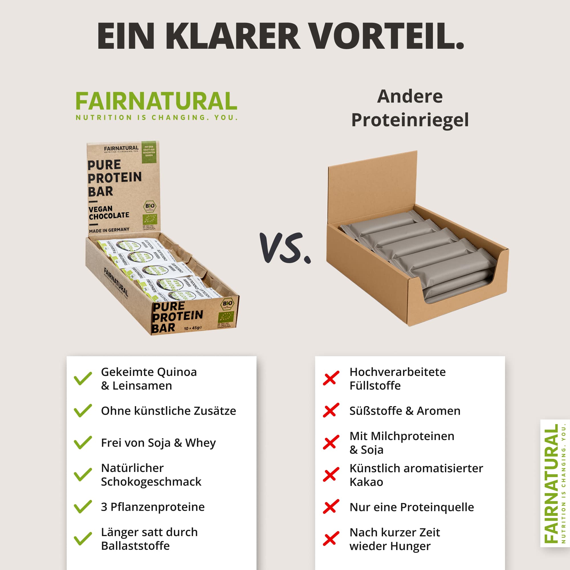 Bio Proteinriegel Vegan Schoko ohne Soja