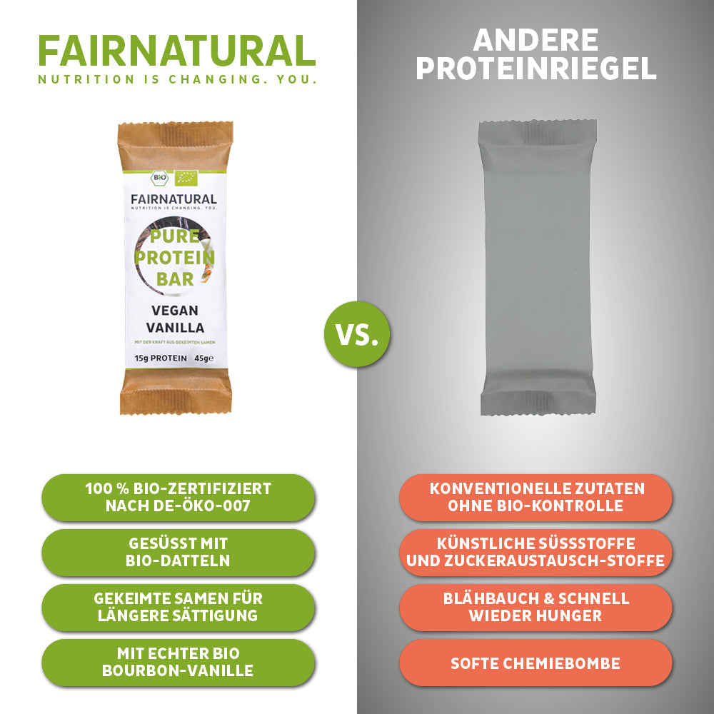 Bio Proteinriegel Vegan Vanille ohne Soja